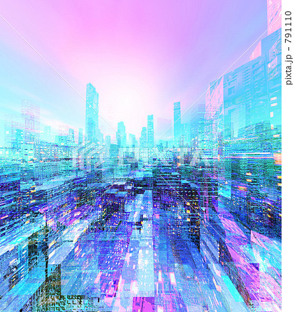 City Cg 空想 アブストラクトのイラスト素材