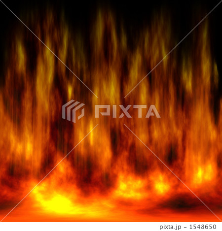 猛火 イラスト 燃える Cg ファイアー 火事 背景素材の写真素材