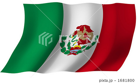メキシコ合衆国 国旗 メキシコ 旗のイラスト素材