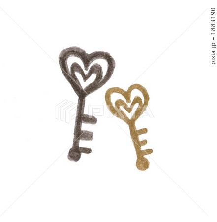 鍵 イラスト 雑貨 小物の写真素材