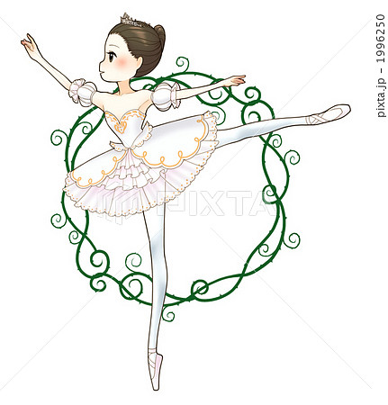 バレエ イラスト オーロラ姫 眠りの森の美女のイラスト素材
