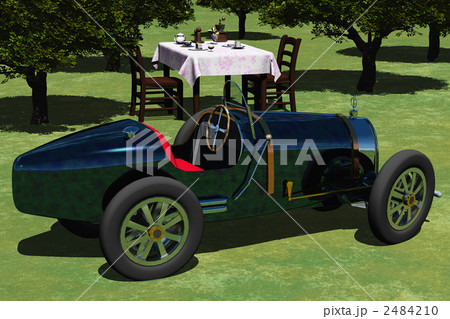 クラシックカー 外車 輸入車 レトロカーのイラスト素材