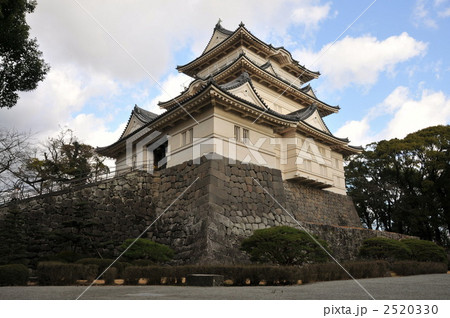 小田原城止公園 城 白壁の写真素材