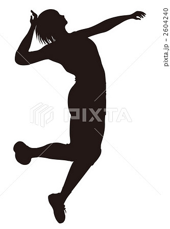 スパイク バレーボール 女子バレー 女性のイラスト素材 Pixta