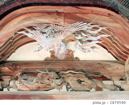 木彫 龍 彫刻 伝統工芸の写真素材 - PIXTA