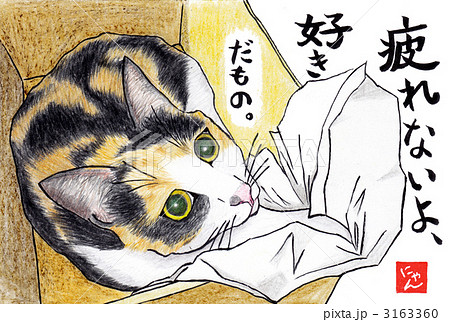 猫 習字 好き 詩のイラスト素材 - PIXTA