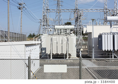 変電所 設備 高圧 スチールの写真素材