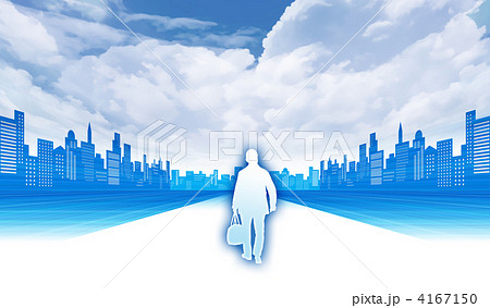 歩む 影のイラスト素材