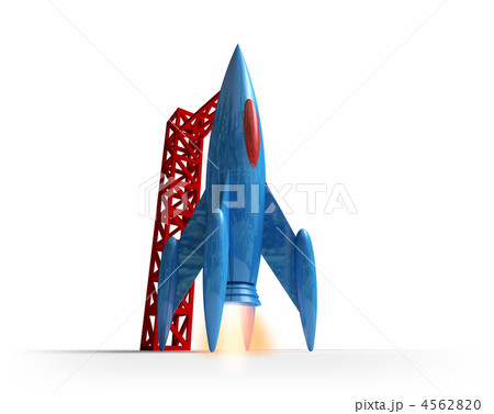 ロケット Cg 出発 宇宙船のイラスト素材