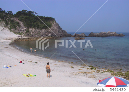 中の浦海水浴場の写真素材