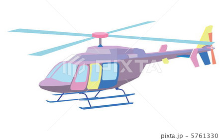 ヘリコプター 乗り物 紫 かわいいのイラスト素材