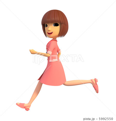 女性 看護師 急ぐ 走るのイラスト素材