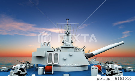 イージス艦のイラスト素材