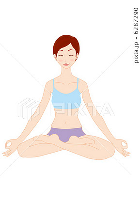 結跏趺坐のイラスト素材