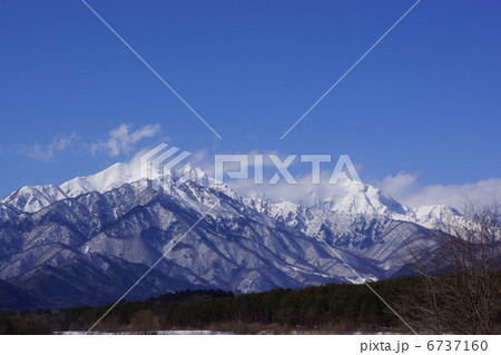 北アルプス やまなみ 雪山 山脈の写真素材 - PIXTA