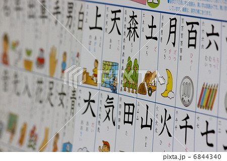 一年生で習う漢字 の写真素材 6844340 Pixta