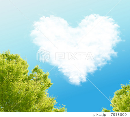 雲 ハート型 ハート 合成写真のイラスト素材 - PIXTA