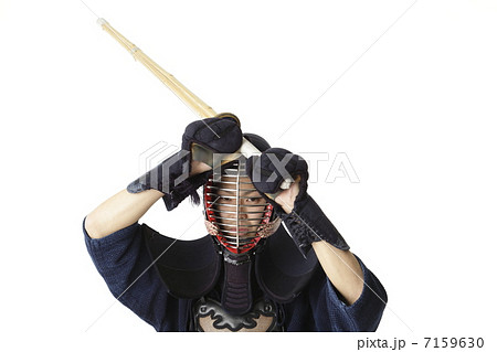上段の構え 剣道の写真素材