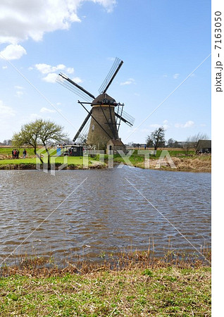 干拓地 ヨーロッパ ポルダー オランダの写真素材