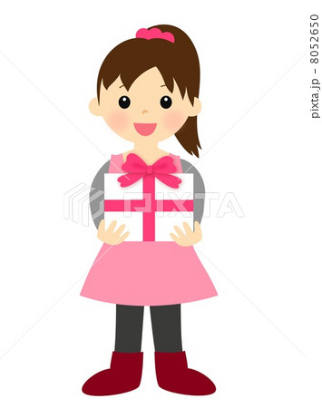 子供 人物 プレゼント あげるのイラスト素材