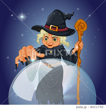 ウィッチ 魔法の杖のイラスト素材