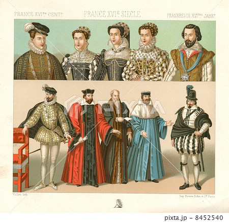 貴族 ファッション 服飾 ドレスの写真素材