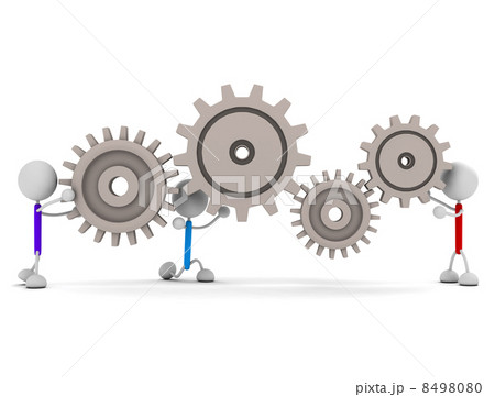 棒人間 仕事 ビジネスイメージ キャラクター イラストのイラスト素材