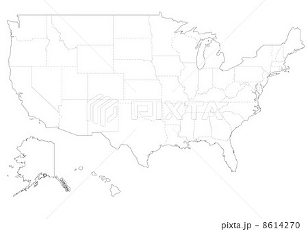 米国地図ベクトル