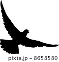 ハトのシルエットのイラスト素材