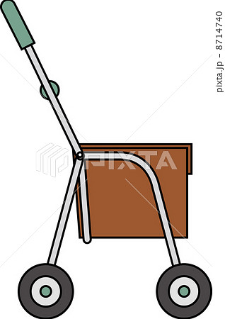 シルバーカー 手押し車のイラスト素材