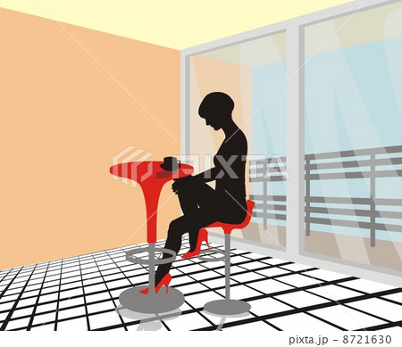 セクシー ドレス 座っている 座るのイラスト素材