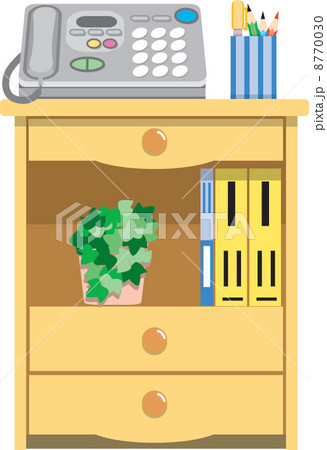 イラスト 電話台 電話機 電話のイラスト素材