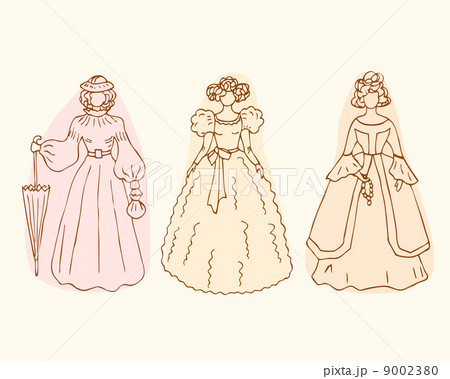 貴族的な きれい 服装 服のイラスト素材