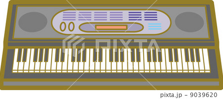 電子キーボード シンセサイザー キーボード イラストのイラスト素材