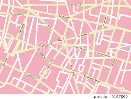 地図 マップ ベクター パリのイラスト素材