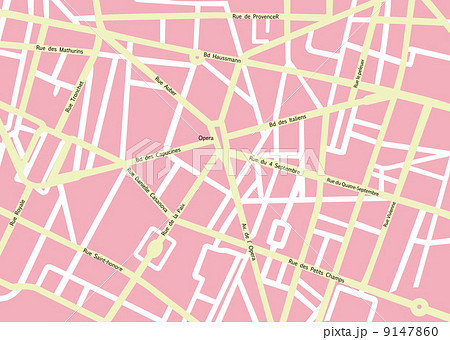 ベクター マップ 地図 パリのイラスト素材