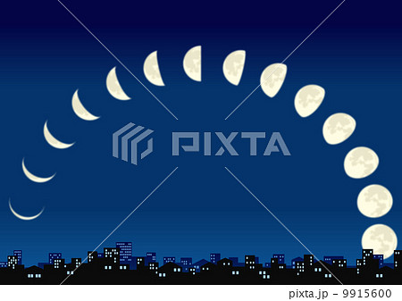 月の満ち欠けのイラスト素材 Pixta