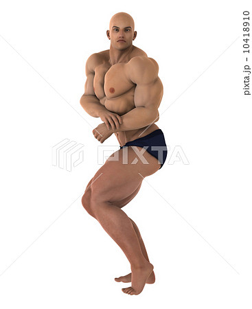 マッチョ ポーズ 筋肉のイラスト素材
