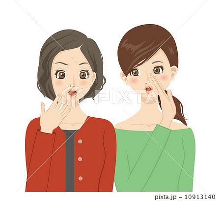 女性 噂 噂話 陰口のイラスト素材