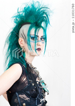 パンク 女性 女の人 女の写真素材