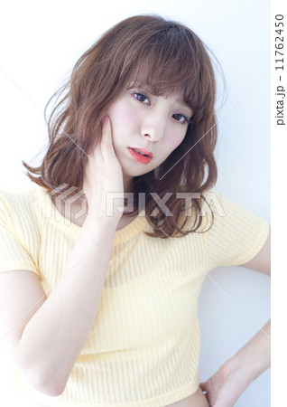 サロンモデル かわいいの写真素材