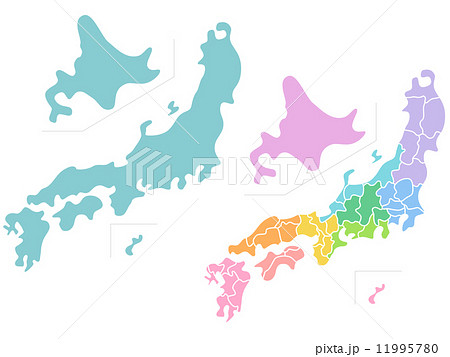 マップ 日本列島 日本地図 地図のイラスト素材