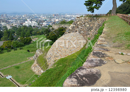 天球丸 巻石垣 鳥取城 山下ノ丸の写真素材