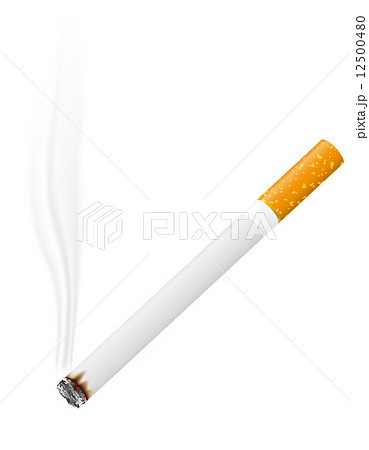 Burning Cigarette Vector Illustrationのイラスト素材