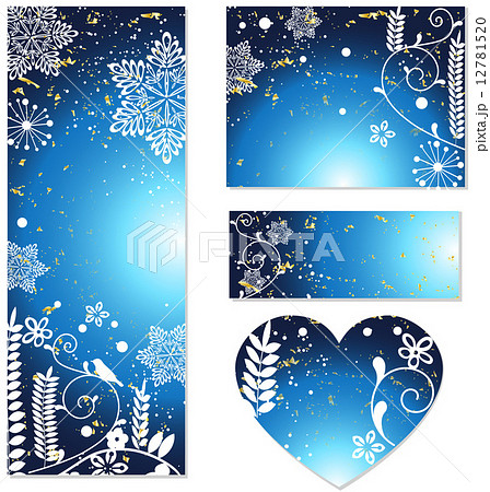 アナ雪 聖夜 雪の結晶のイラスト素材