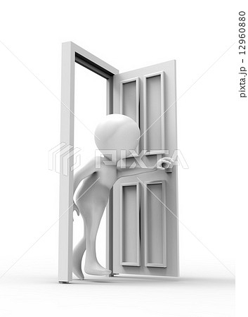 開く 人形 ドア 扉のイラスト素材 Pixta
