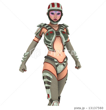 戦闘服 女性のイラスト素材