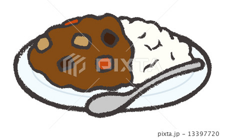 カレーライス ベクター 素材 食べ物のイラスト素材