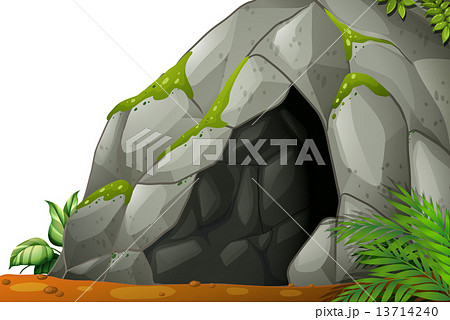 シダの洞窟のイラスト素材 Pixta