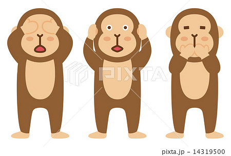 三猿の写真素材